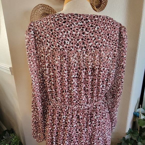 Torrid Animal Print Sheer Long Dress SZ 00 - Picture 5 of 6